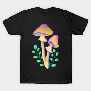 Magic Mushroom with leaves T-Shirt